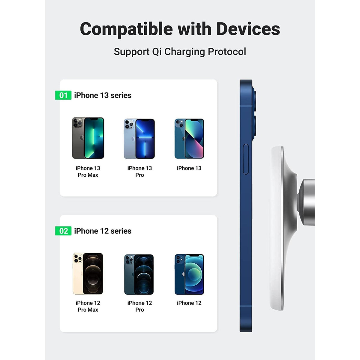 UGREEN 40117 Magnetic Wireless Car Charger