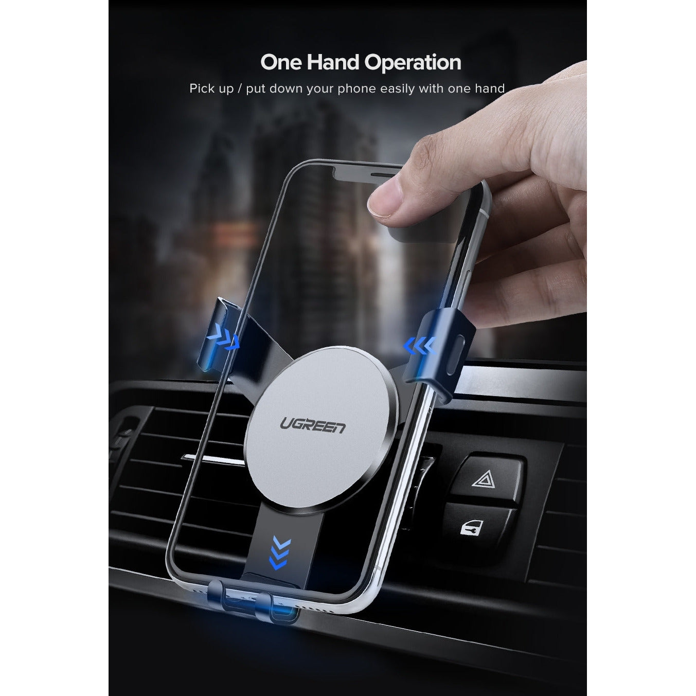 UGREEN 40907 Gravity Drive Air Vent Mount Phone Holder