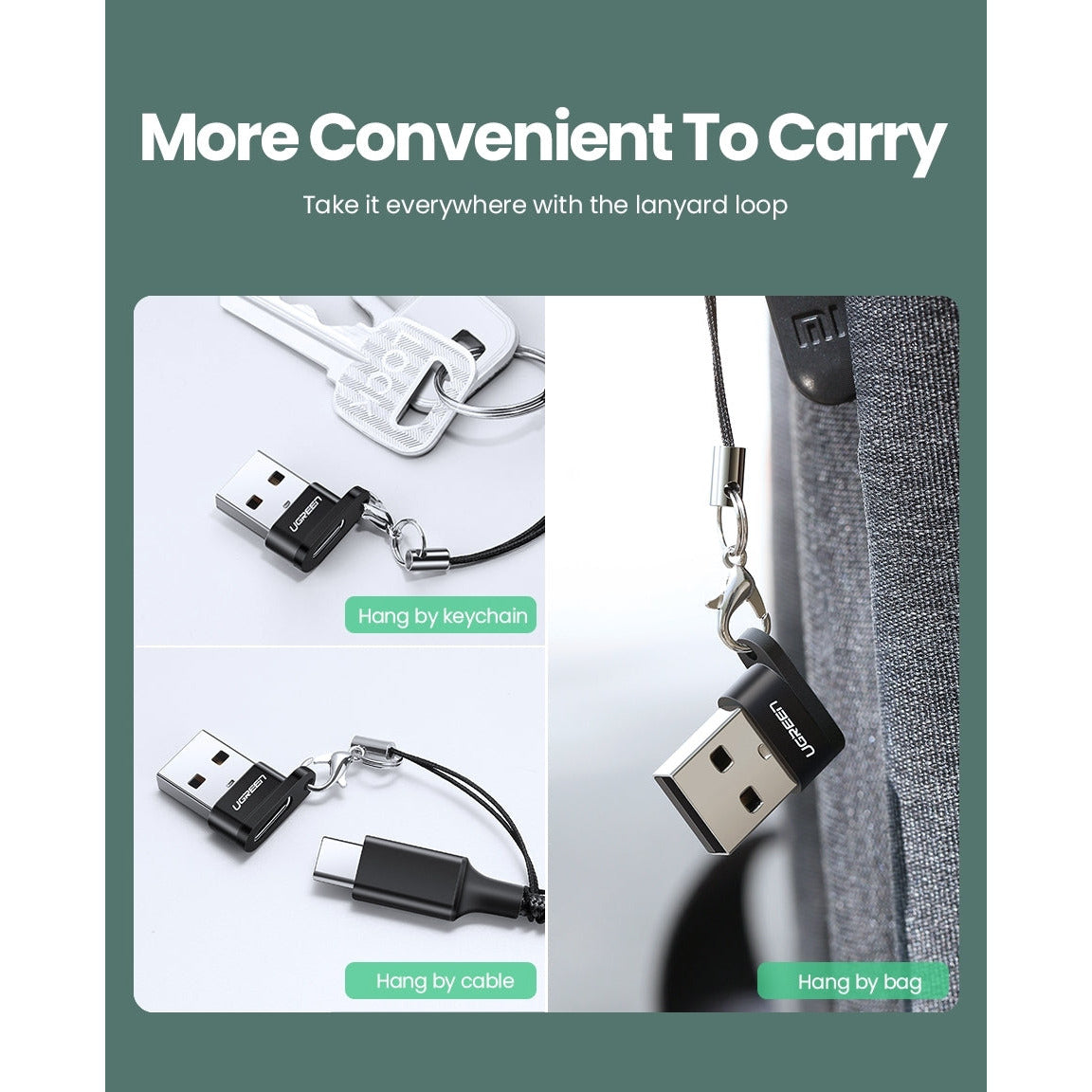 UGREEN 50568 USB-C 3.1 Female to USB-A 2.0 Male Adapter