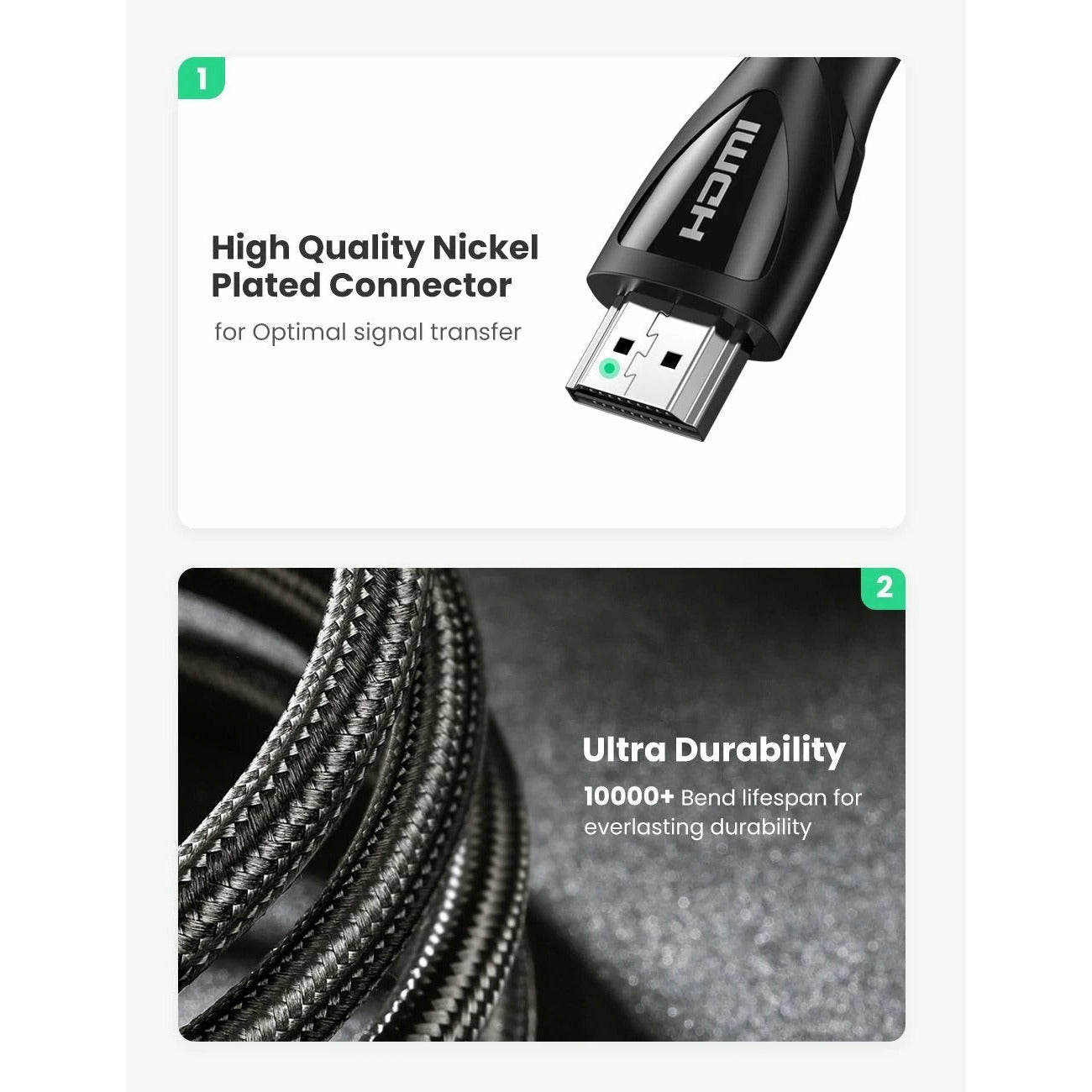 UGREEN 80401 8K Ultra HD HDMI 2.1 Cable 1M