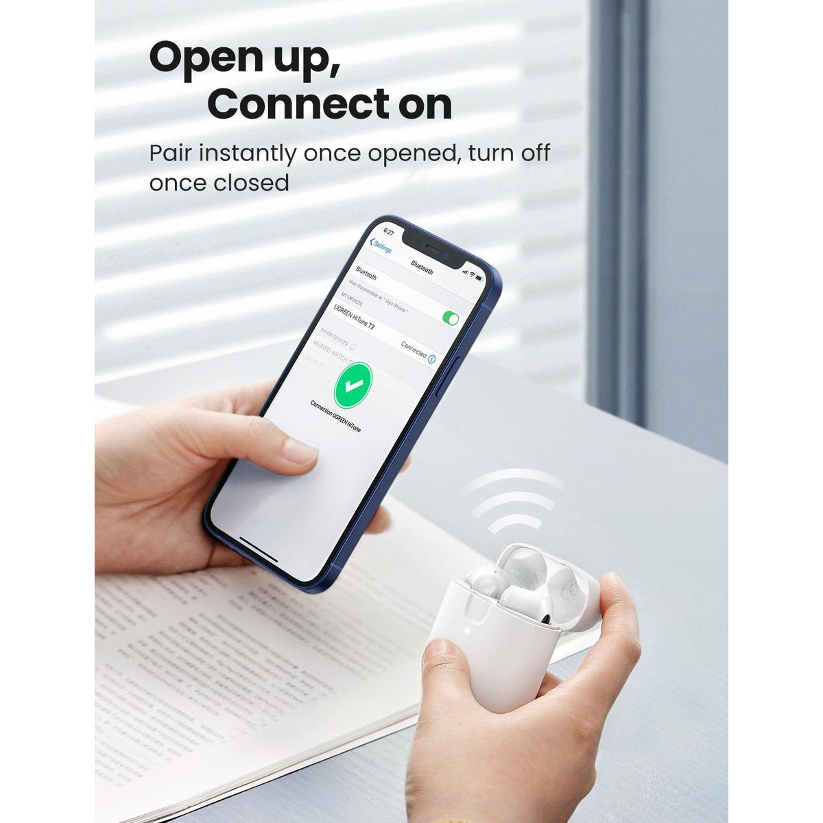 UGREEN 80652 T2 Wireless Earbuds White