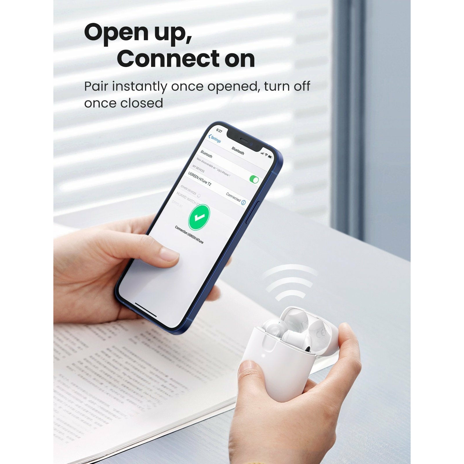 UGREEN 80652 T2 Wireless Earbuds White