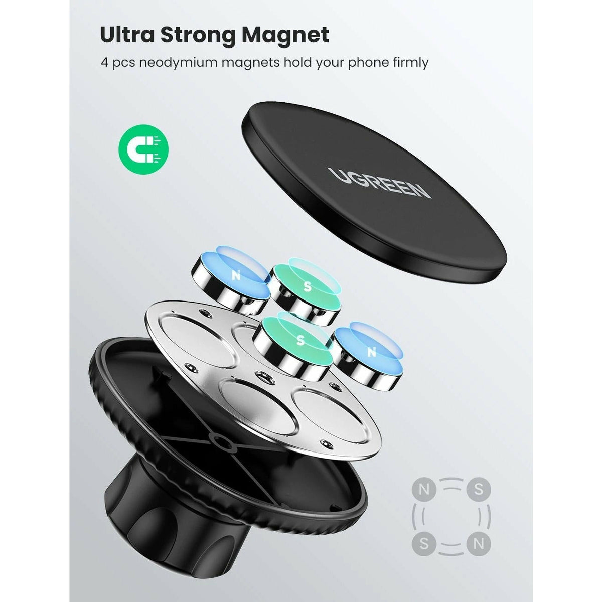 UGREEN 80785 Magnetic Phone Car Mount