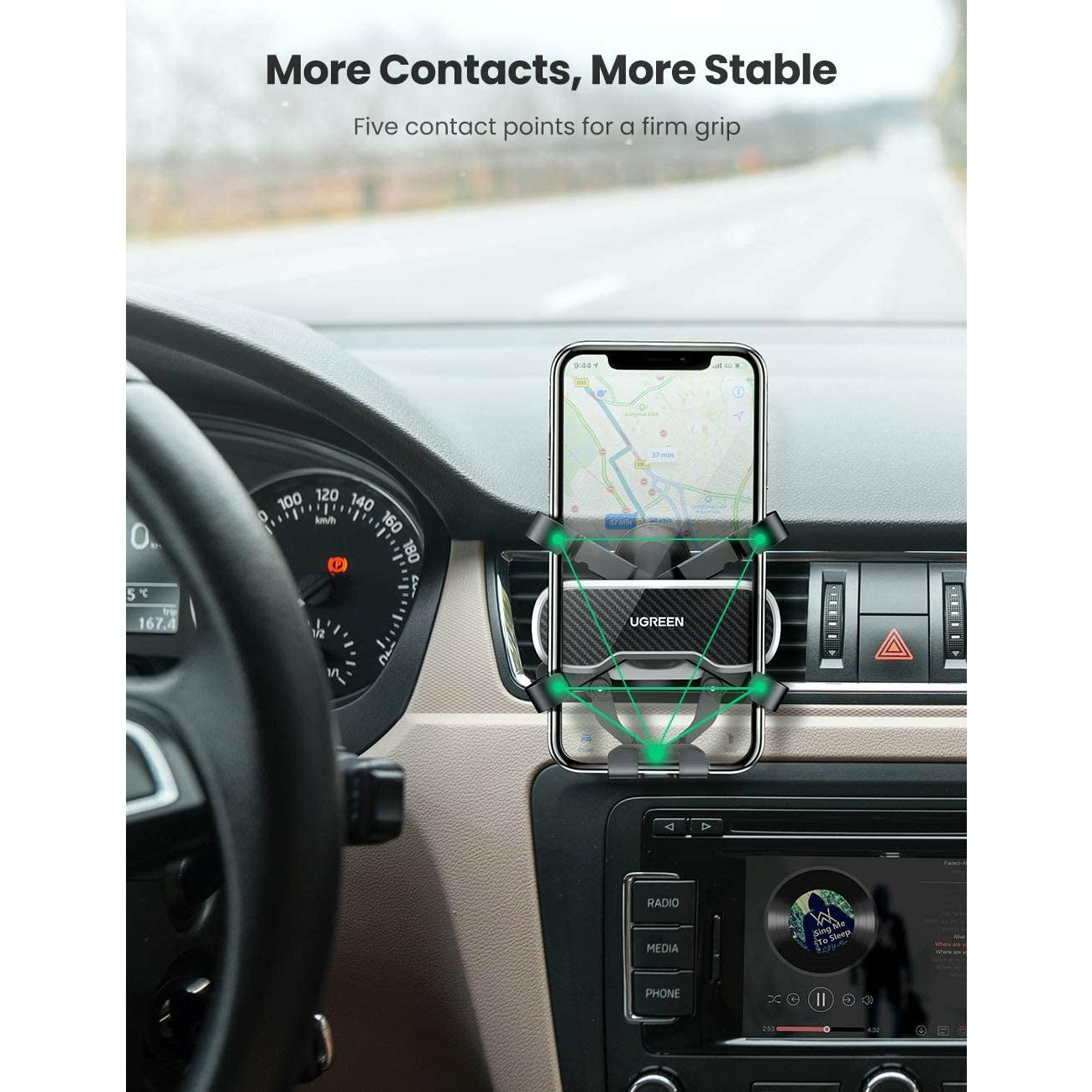 UGREEN 80871 Gravity Phone Holder for car with Hook