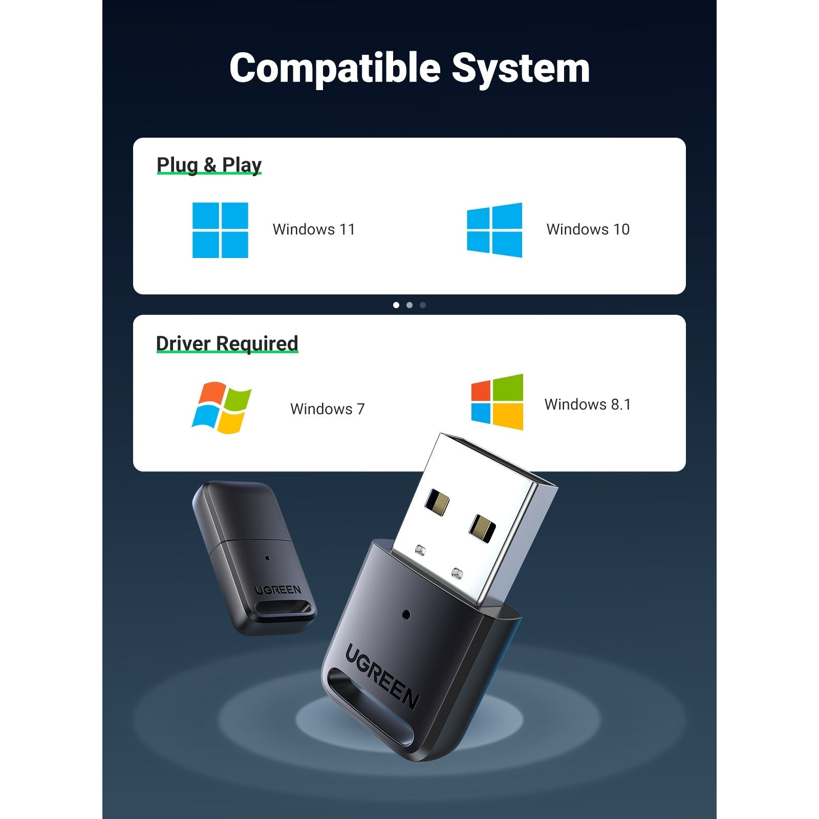 UGREEN 80890 Bluetooth 5.0 USB Adapter