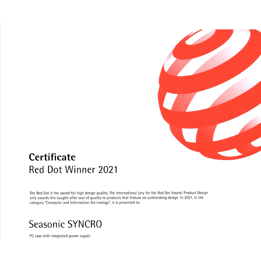 Seasonic Syncro Q704 Aluminum Case with Syncro DGC-750 750W 80 Plus Gold PSU & Connect Module RED DOT AWARD WINNER 2021
