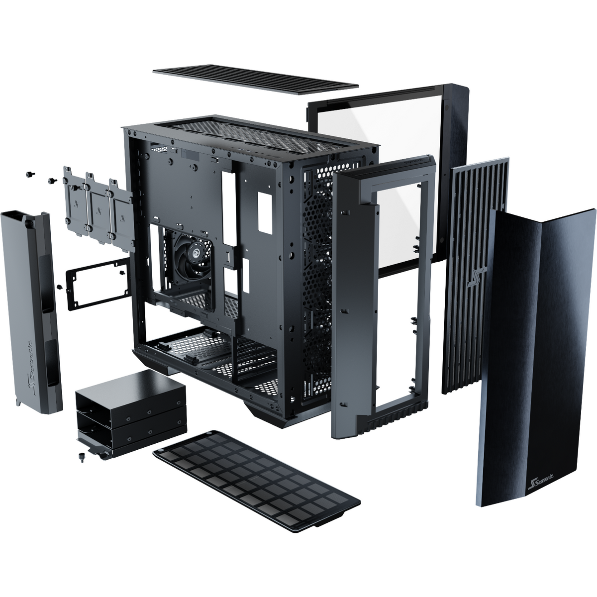 Seasonic Syncro Q704 Aluminum Case with Syncro DPC-850 850W 80 Plus Platinum PSU & Connect Module RED DOT AWARD WINNER 2021