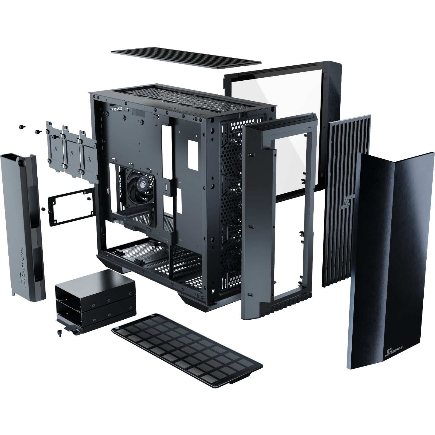 Seasonic Syncro Q704 Aluminum Case with Syncro DPC-850 850W 80 Plus Platinum PSU & Connect Module RED DOT AWARD WINNER 2021