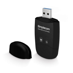 Simplecom CR303 2 Slot SuperSpeed USB 3.0 Card Reader with Dual Caps