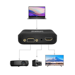 Simplecom DA326 USB 3.0 to HDMI + VGA Video Adapter with 3.5mm Audio Full HD 1080p