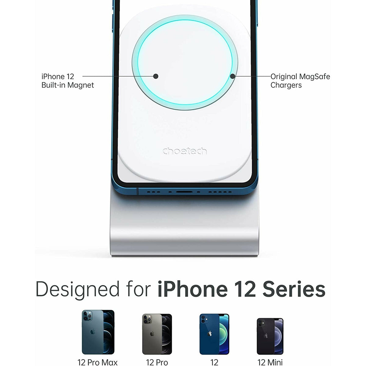 Choetech H046 Phone Stand For MagSafe Charger Aluminum (Stand Only)