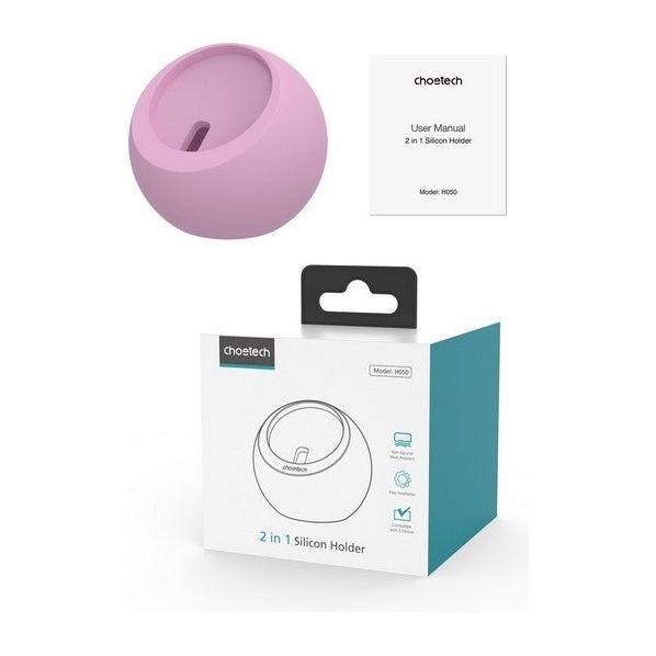 CHOETECH H050-PK Magnetic Holder for iPhone 12/13/14 /15 Series and iWatch (Pink)