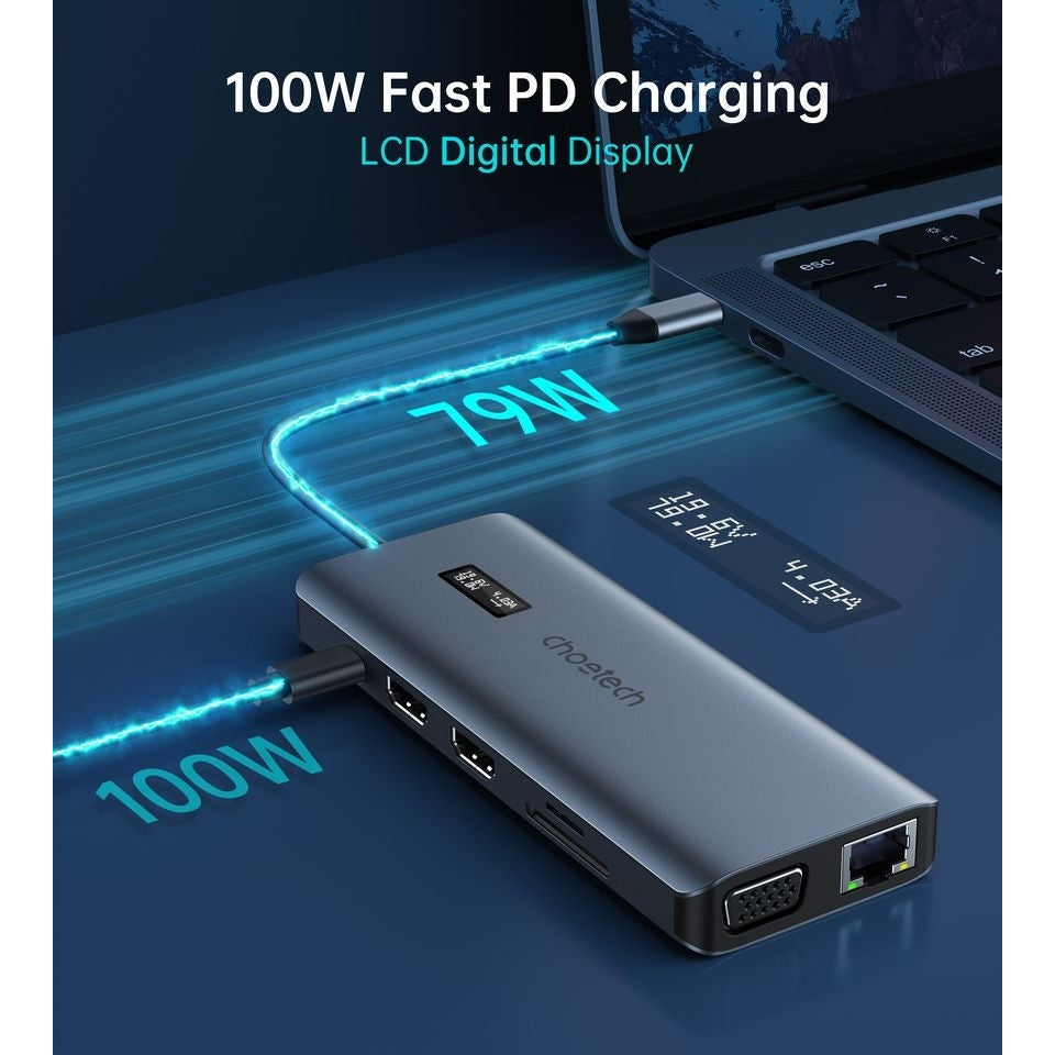 CHOETECH HUB-M26 12-in-1 USB-C Multiport Adapter