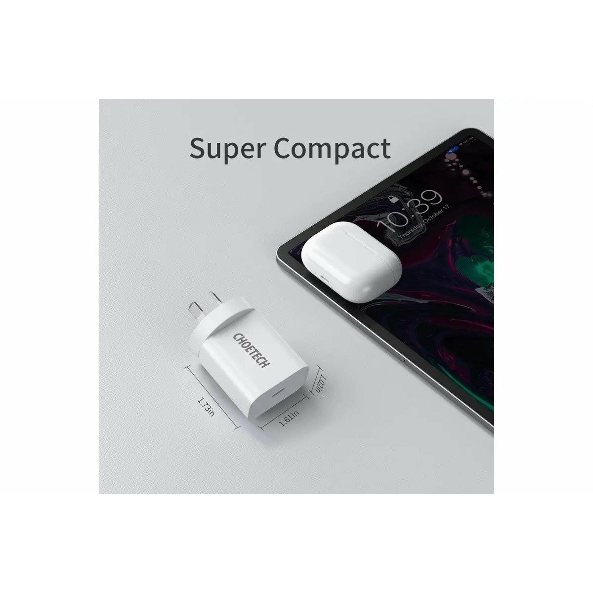 CHOETECH Q5004CL PD20W USB-C iPhone Fast Charger with MFi Certified USB-C Cable