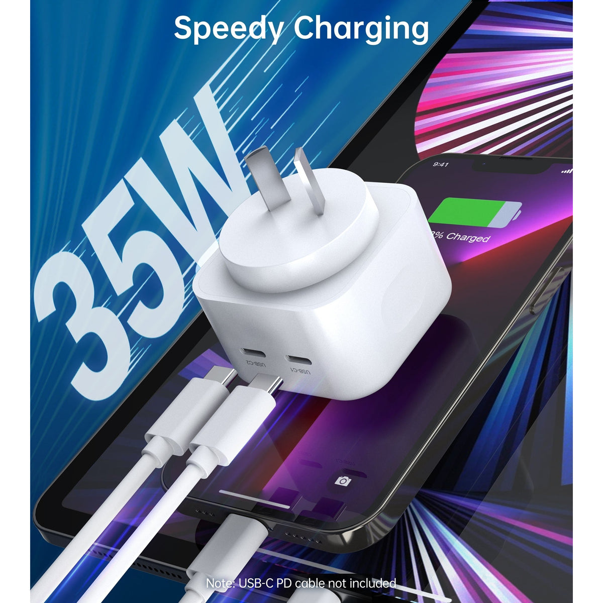 CHOETECH Q5008 PD 35W Dual USB-C Charger
