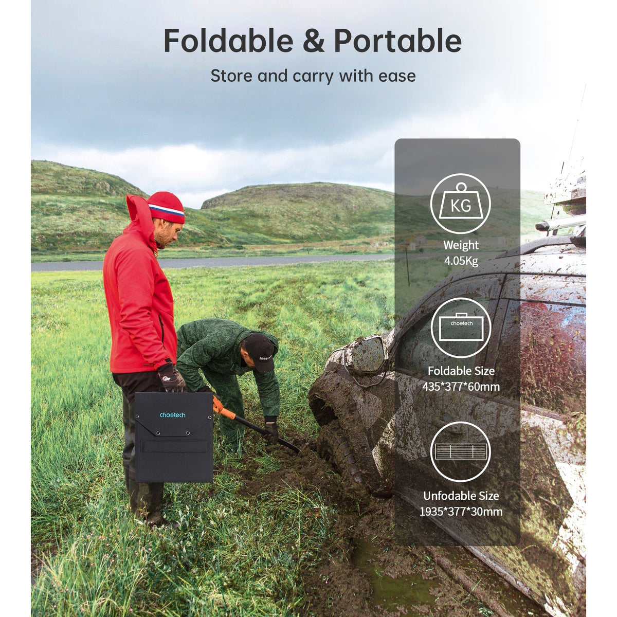 CHOETECH SC009 100W Foldable Solar Charger