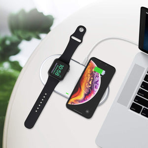 CHOETECH T317 2-in-1 Dual Wireless Charger Pad (MFI Certified)