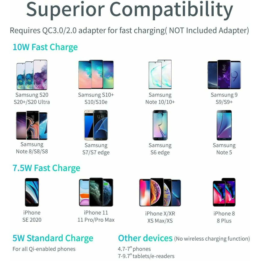 CHOETECH T548-S Wireless Charger with Flexible Holder