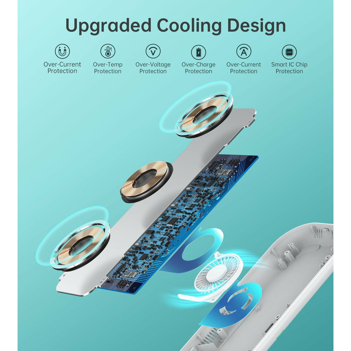 CHOETECH T569-S Magleap 3-in-1 Magnetic Wireless Charging pad with AC Adapter