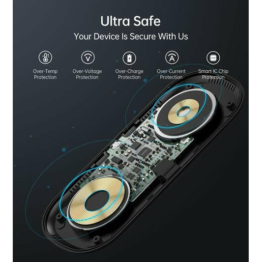 Choetech T570-S 2-in-1 Wireless Charger, 10W Max Wireless Charging Pad with Adapter for Galaxy Watch