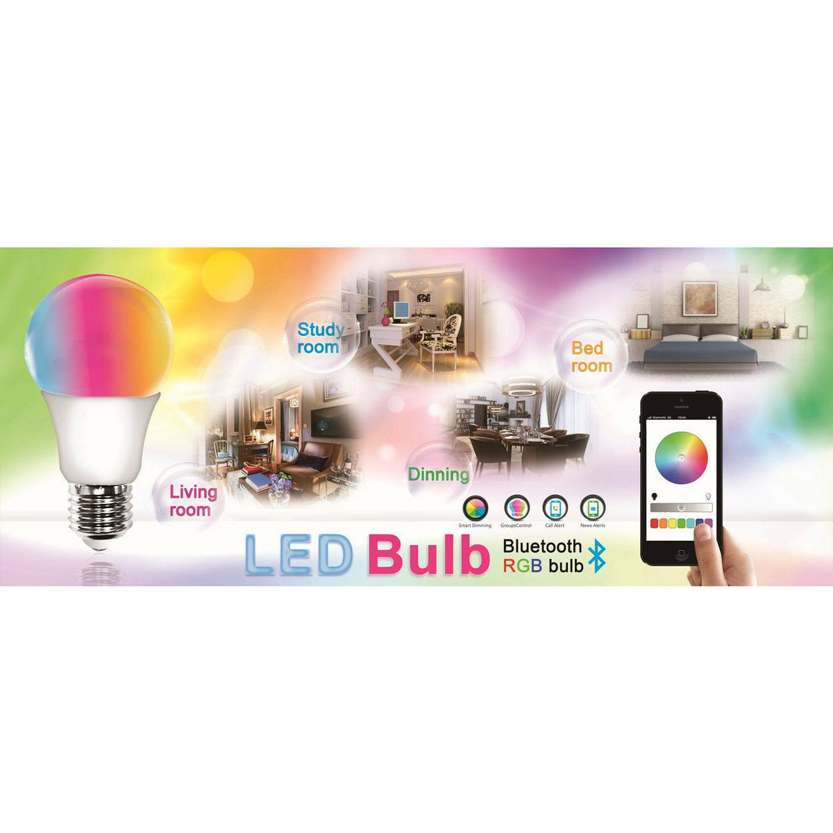 MV SMART BULB 9W B22 TWIN PACK  (apple app only )