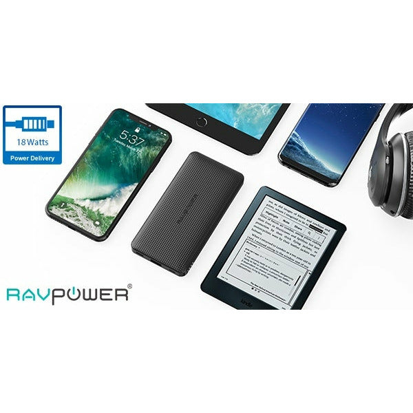 Ravpower RP-PB094 Super Slim Powerbank 10000mAh, PD 18w, QC3.0