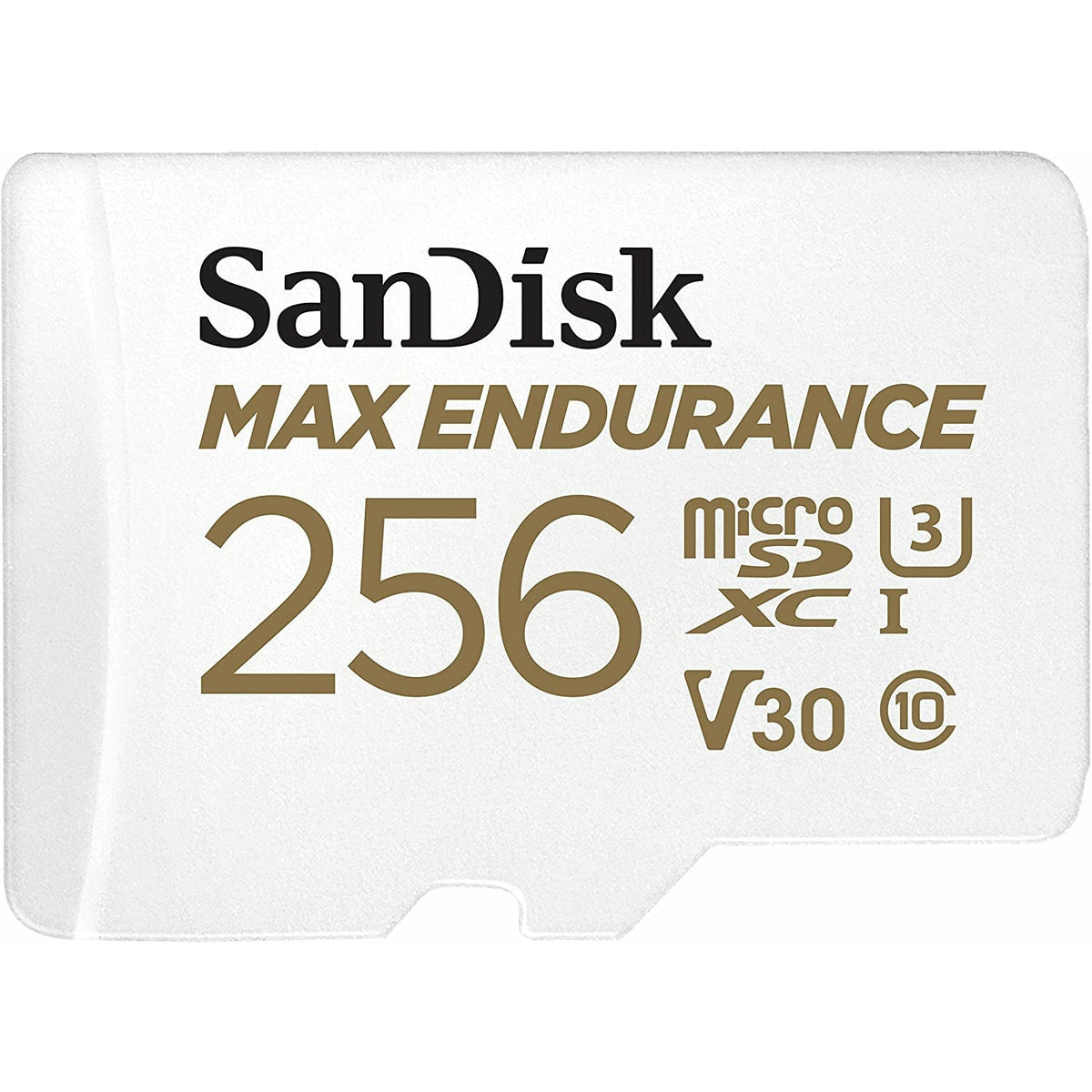 Sandisk Max Endurance Microsdxc Card SQQVR 256G (120 000 HRS) UHS-I C10 U3 V30 100MB/S R 40MB/S W SD Adaptor SDSQQVR-256G-GN6IA