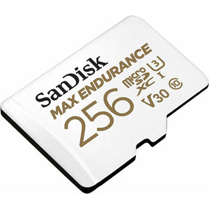 Sandisk Max Endurance Microsdxc Card SQQVR 256G (120 000 HRS) UHS-I C10 U3 V30 100MB/S R 40MB/S W SD Adaptor SDSQQVR-256G-GN6IA