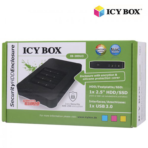 ICY BOX USB 3.0 Keypad encrypted enclosure for 2.5&quot; SATA SSD/HDD  (IB-289U3)