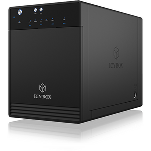 ICY BOX SINGLE enclosure for 4x HDD/SSD with USB 3.1 (Gen 2) Type-C interface and fan