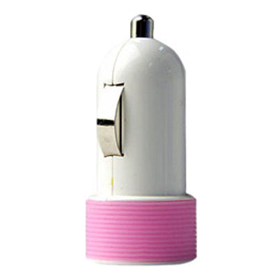 Huntkey Compact Car Charger for iPad &amp; Smart Phone 5V 2.1A with MFI Cable - Pink (HKB01005021-0B)
