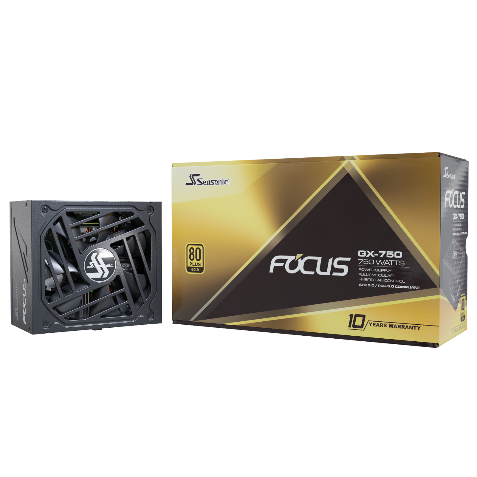 Seasonic FOCUS GX-750 ATX 3.0 750W Gold PSU (SSR-750FX3)