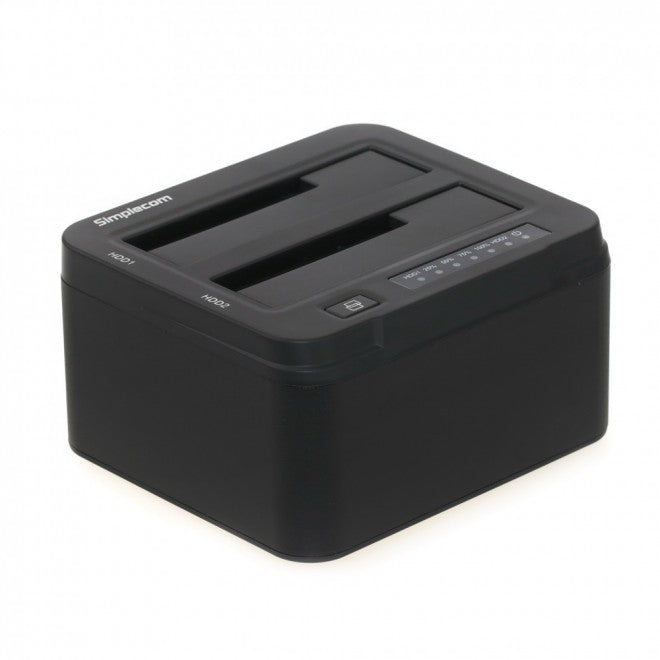 Simplecom SD322 Dual Bay USB 3.0 Aluminium Docking Station for 2.5&quot; and 3.5&quot; SATA HDD Black