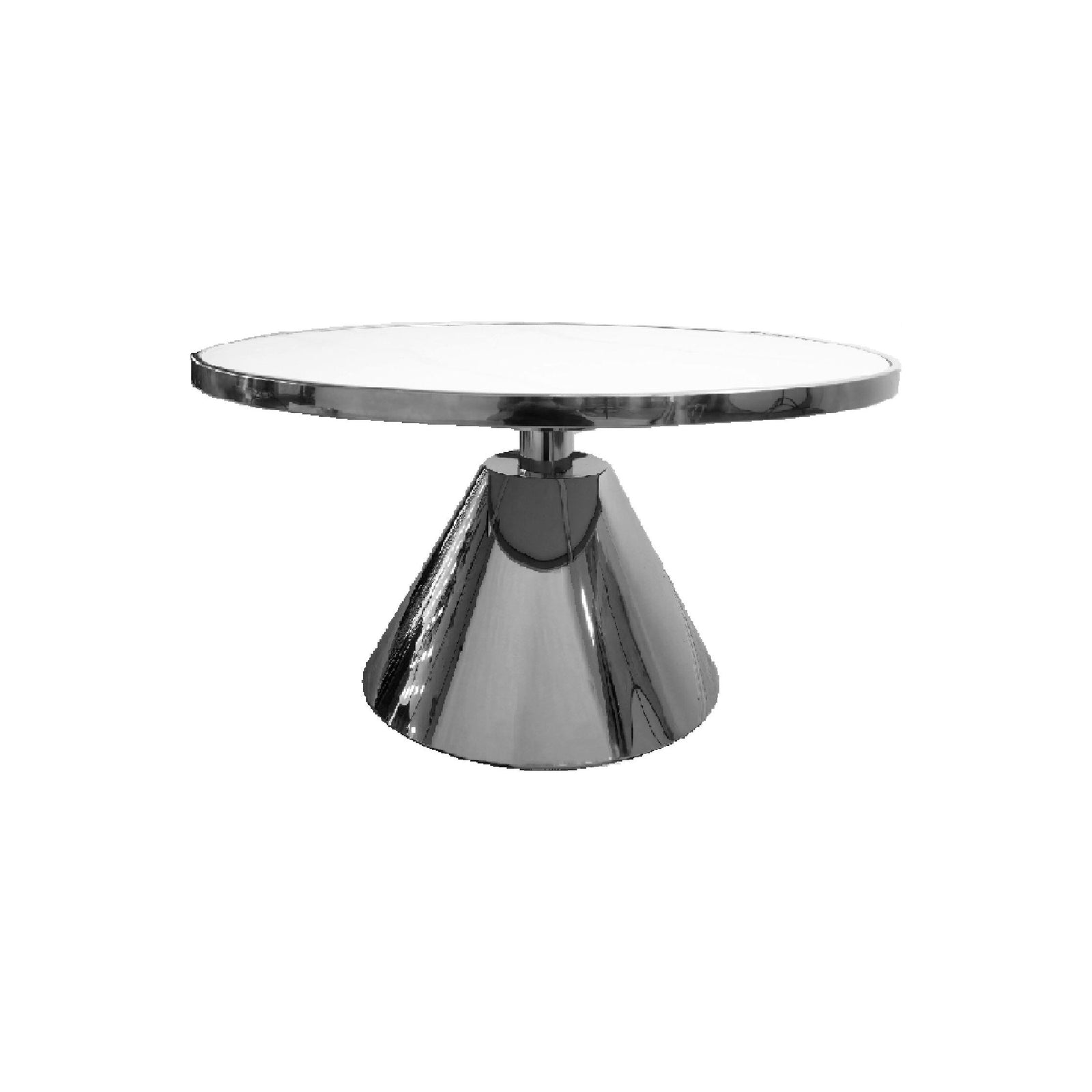 Glam Black 90cm Coffee Table - White Marble