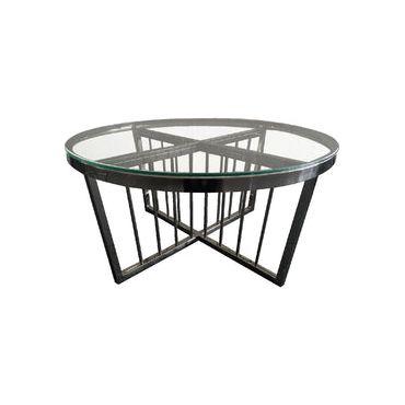 Salina Coffee Table -ClearTop - 80cm Black