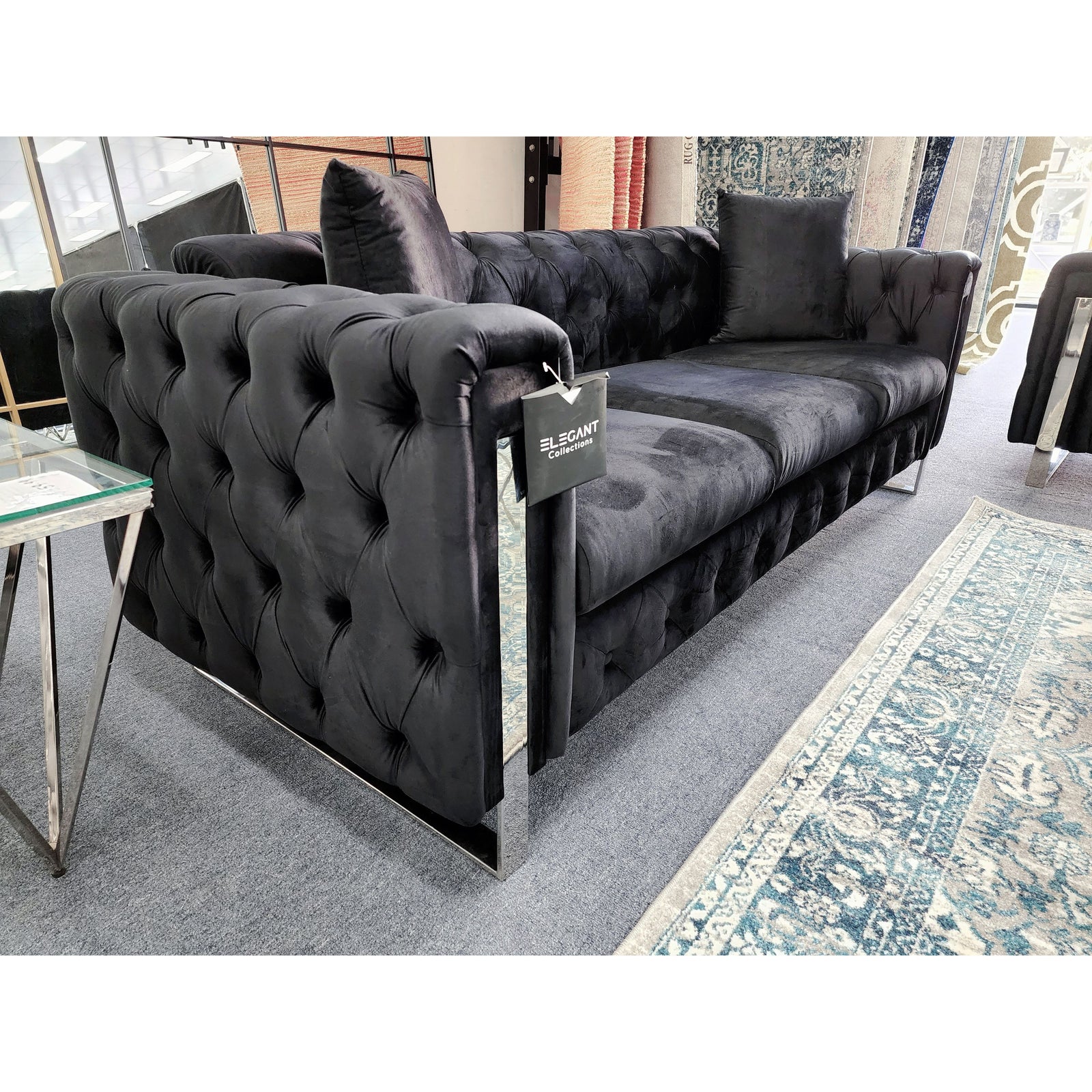 Madeline Range - Black Velvet - Silver Trims