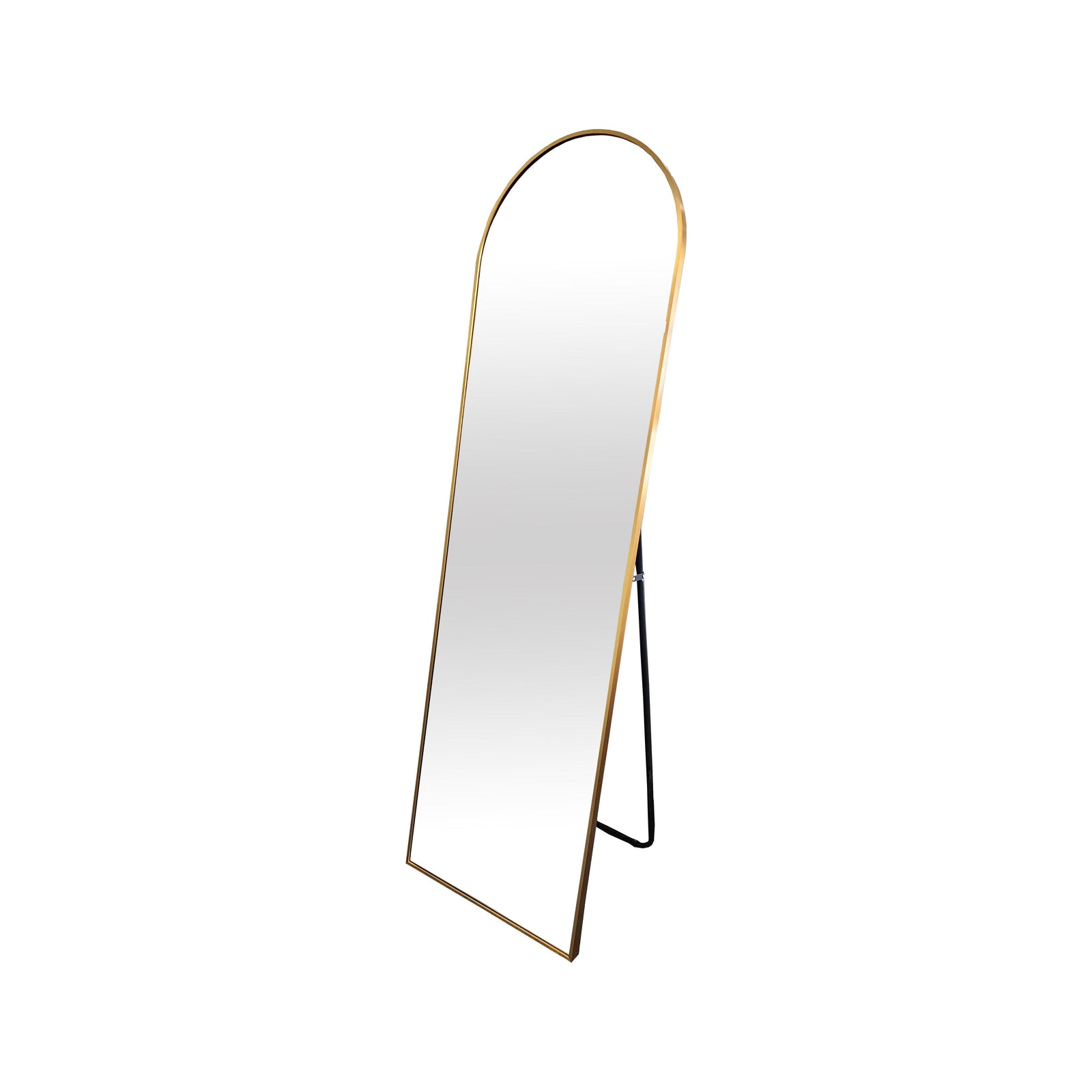 Metal Arch Gold Free Standing Mirror - 50cm x 170cm