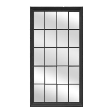 Window Style Mirror - Black Rectangle 100cm x 200cm