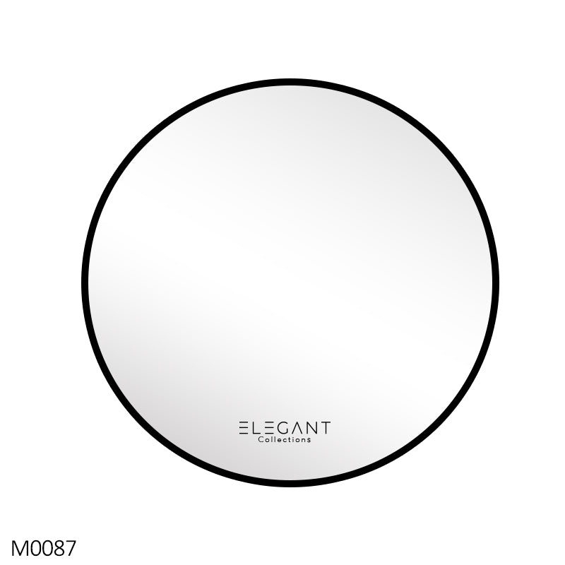 Metal Round Mirror 100cm - Black