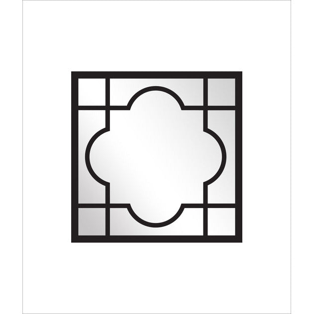 Window Style Mirror - Black Square 75cm x 75cm