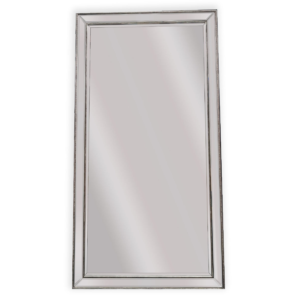 Silver Beaded Framed Mirror - X Large 190cm x 100cm