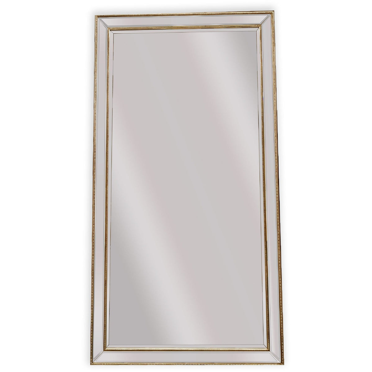 Gold Beaded Framed Mirror - X Large 190cm x 100cm