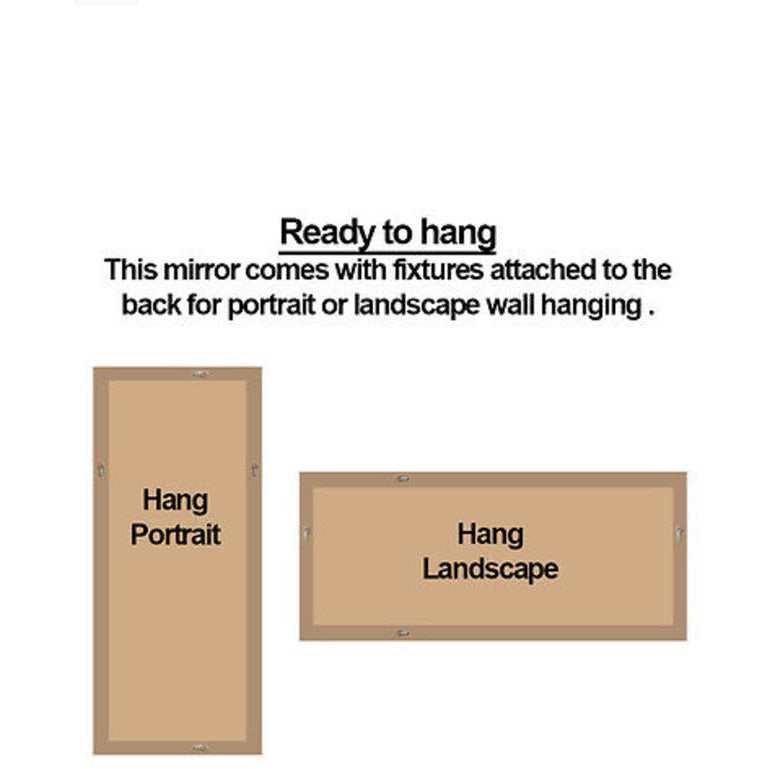 Medium Silver Beaded Framed Mirror - 70cm x 170cm