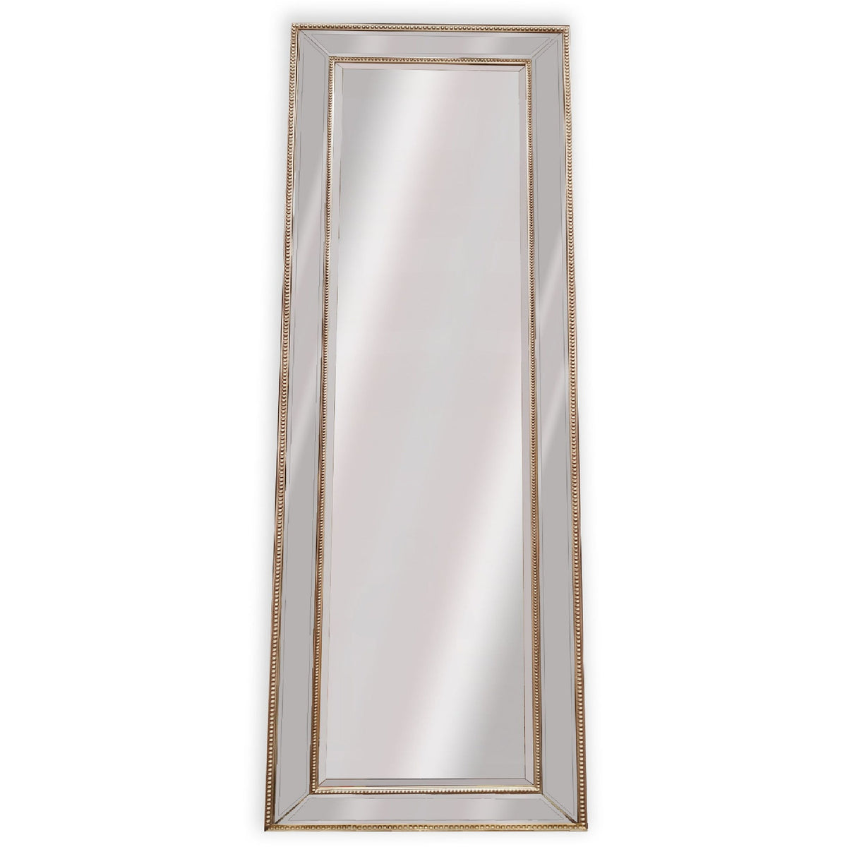 Medium Gold Beaded Framed Mirror - 70cm x 170cm