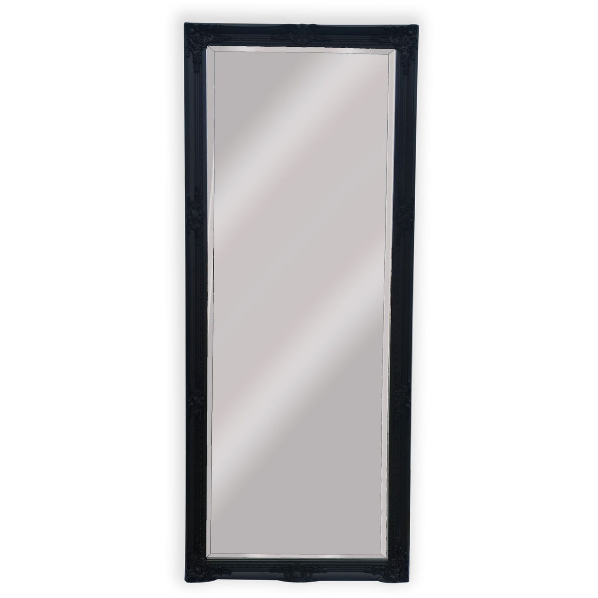 French Provincial Ornate Mirror - Black - Medium 70cm x 170cm