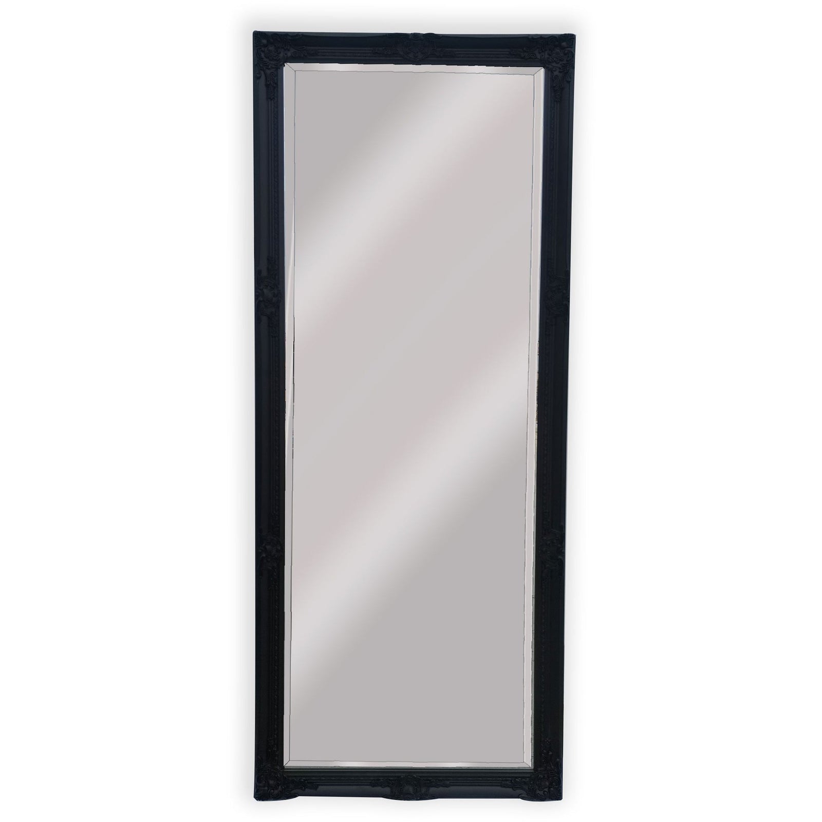 French Provincial Ornate Mirror - Black - Medium 70cm x 170cm