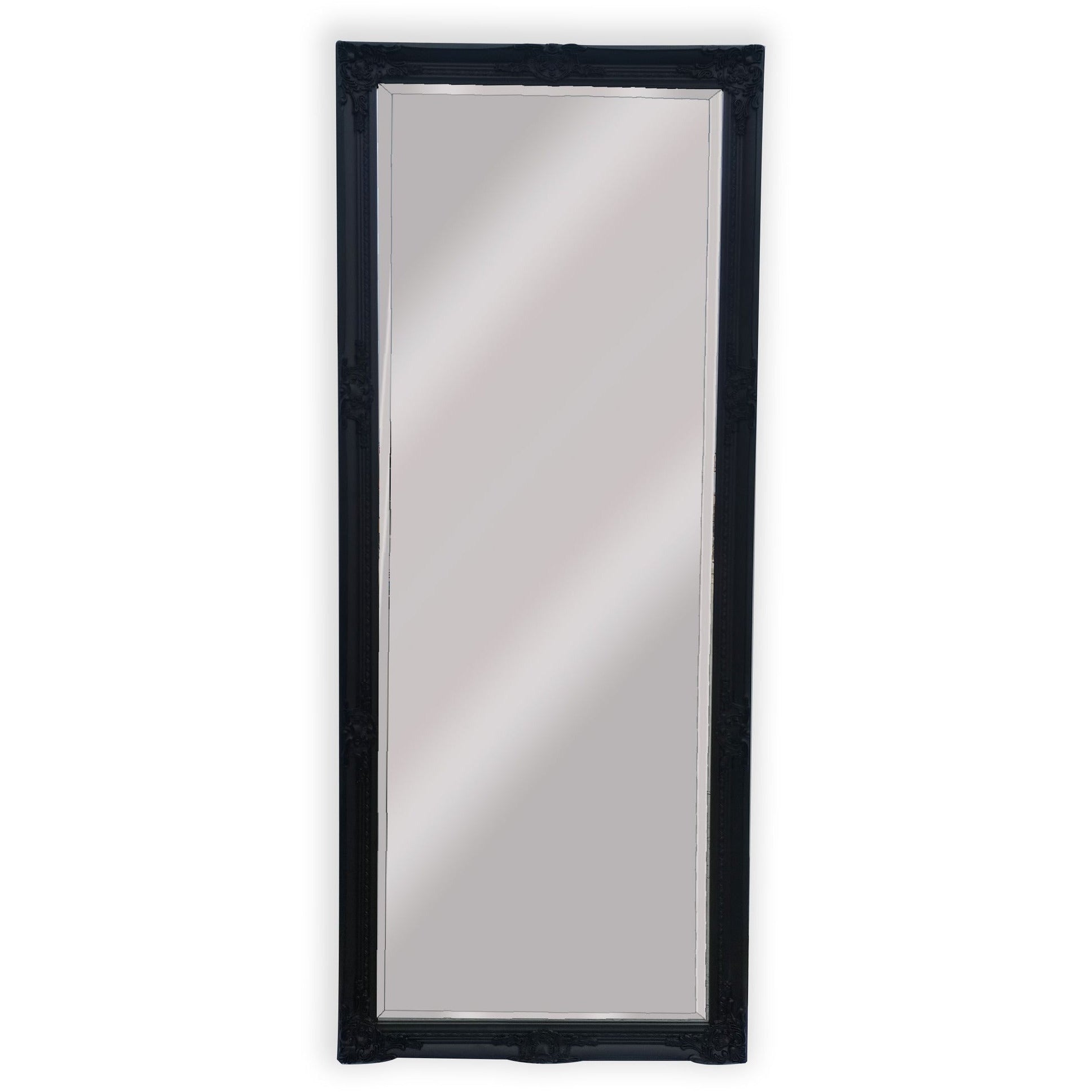 French Provincial Ornate Mirror - Black - Medium 70cm x 170cm