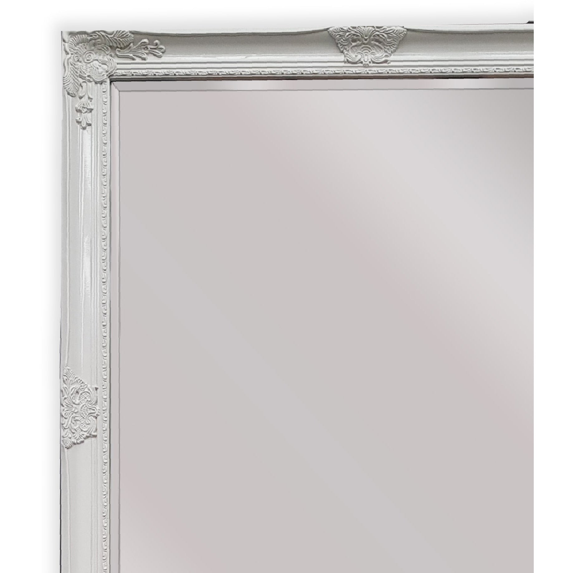 French Provincial Ornate Mirror - White - Small 80cm x 110cm