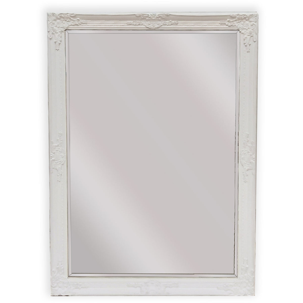 French Provincial Ornate Mirror - White - Small 80cm x 110cm