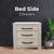 Foxglove Bedside Tables 3 Drawers Storage Cabinet Shelf Side End Table - White